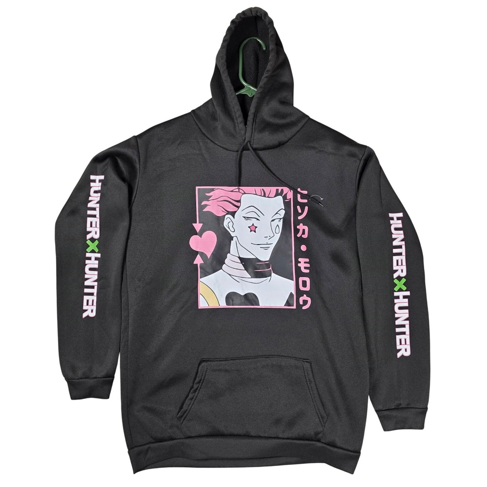 Hunter‎ x Hunter Hisoka Graphic Hoodie Black XL Anime HxH Pullover Punk Emo